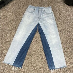 CoH Cora cropped shadow insert Two-Tone Blue Jeans